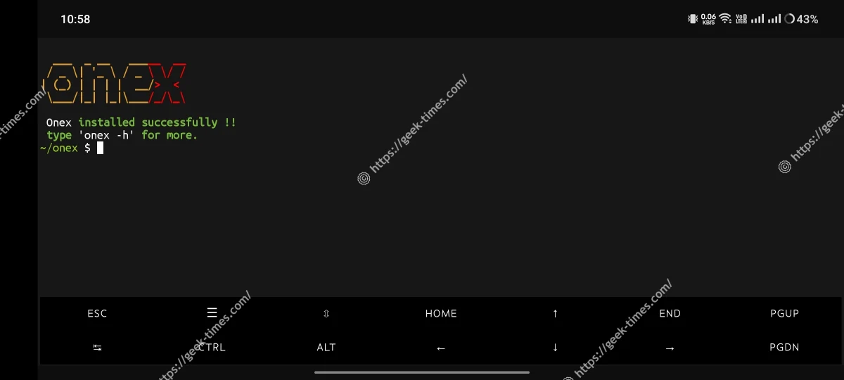 Installing OneX In Termux