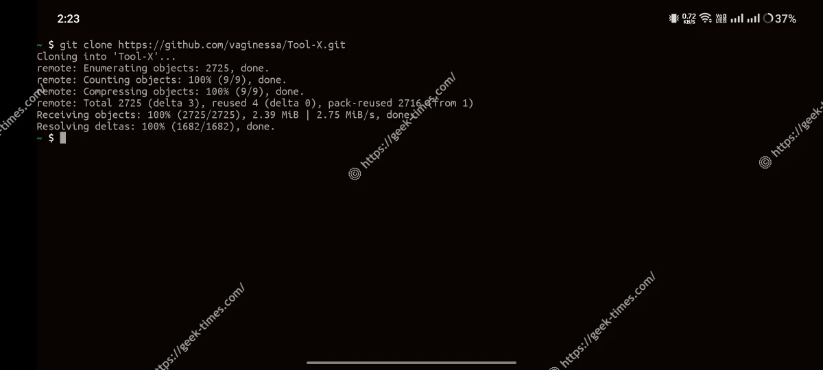 Cloning ToolX From Termux