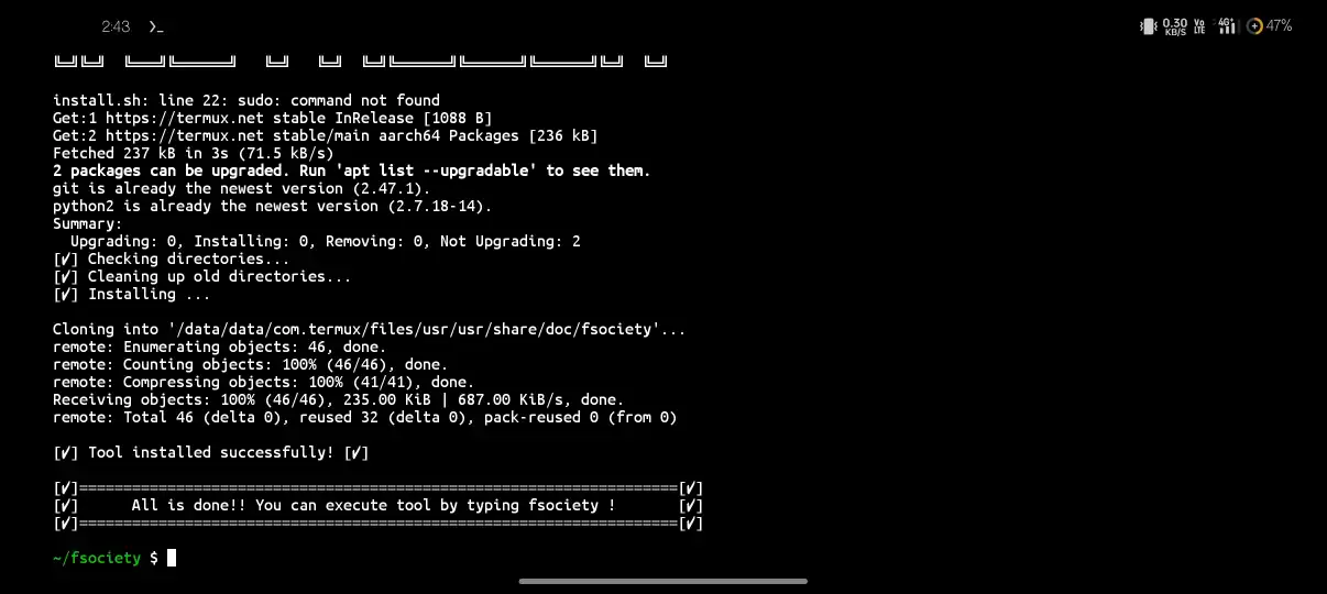 1000001585 Installing FSociety In Termux