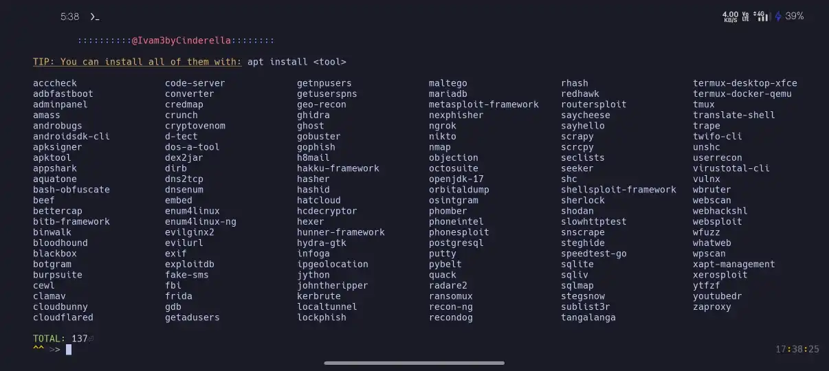 Selecting A Tool In Hacking Lab