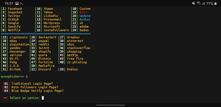 Selecting Page Type
