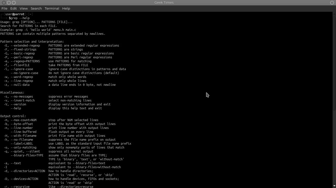 grep Command In Linux