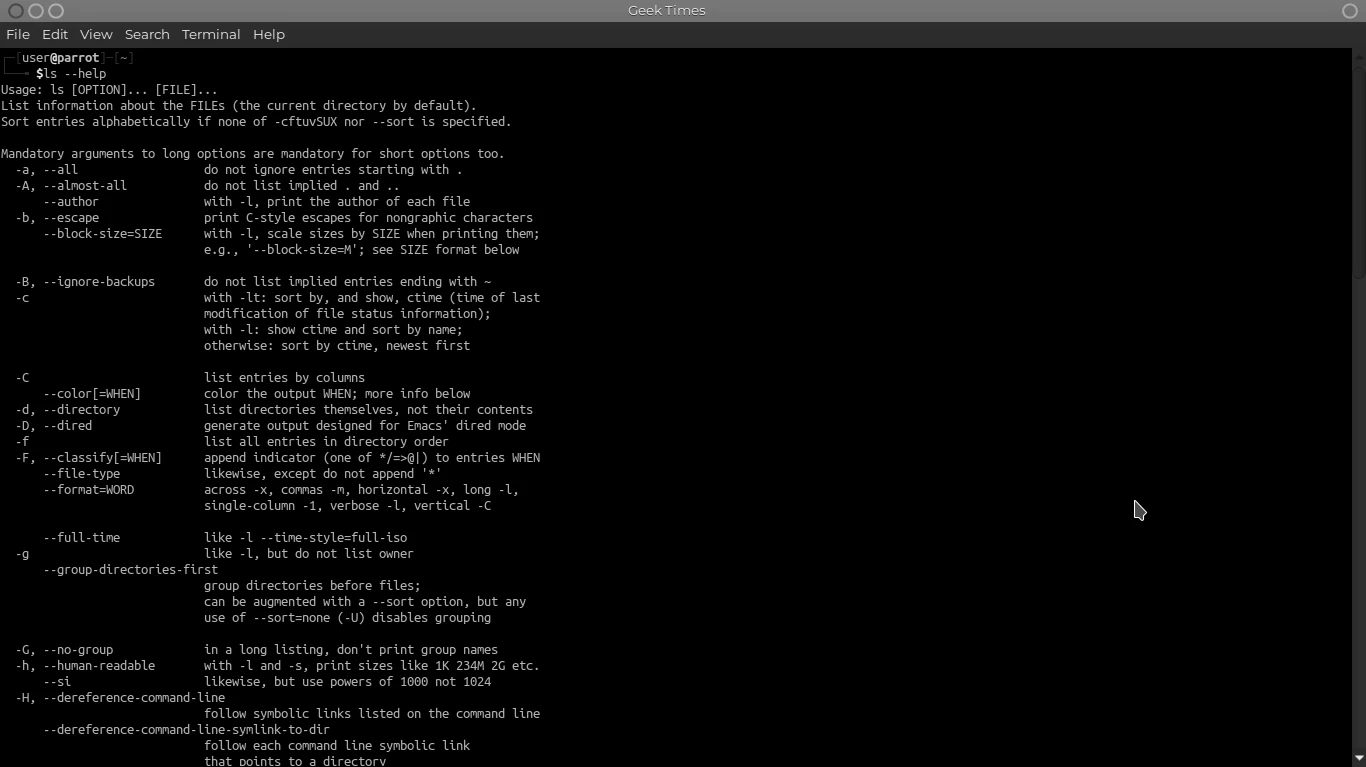 ls Command In Linux