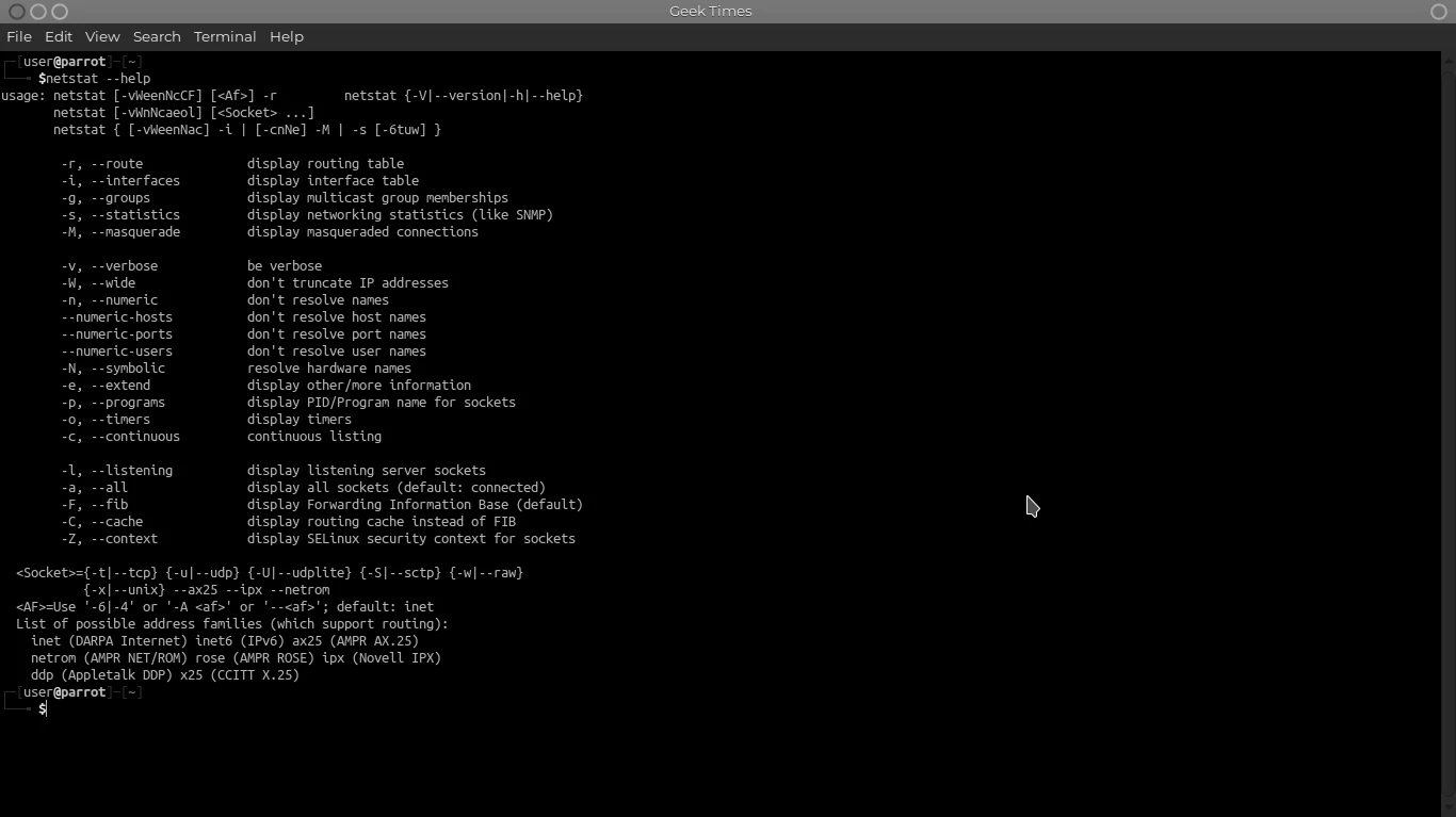 netstat Command In Linux