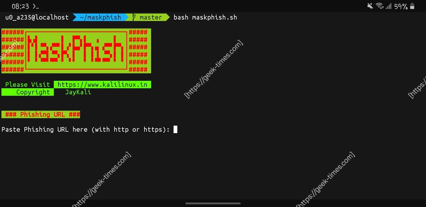 Install MaskPhish In Termux