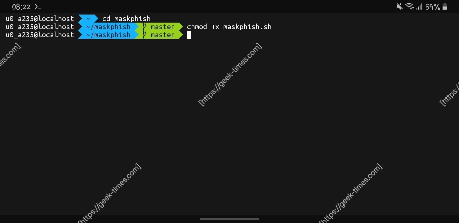 Giving Executable Permission To MaskPhish